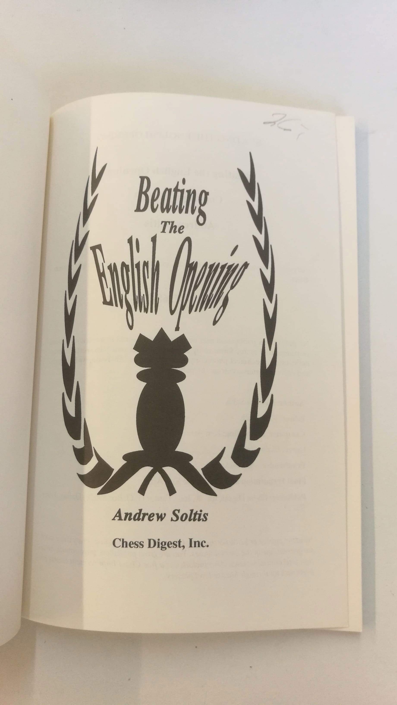 Soltis, Andrea: Beating the English Opening