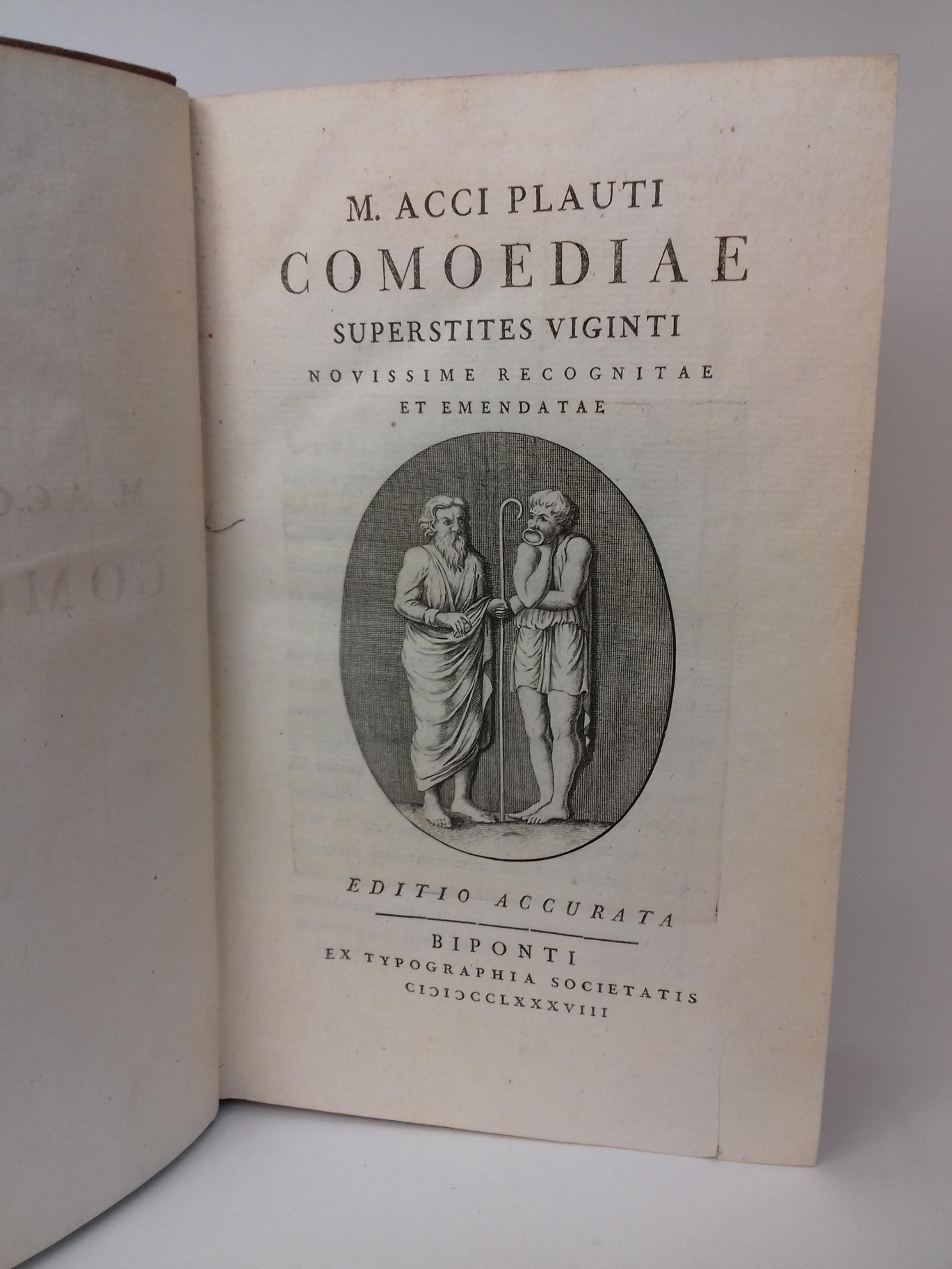M. Accii Plauti (Plautus, T[itus] Maccius): Comoediae superstites viginti Novissime recognitae et emendatae. Editio accurata