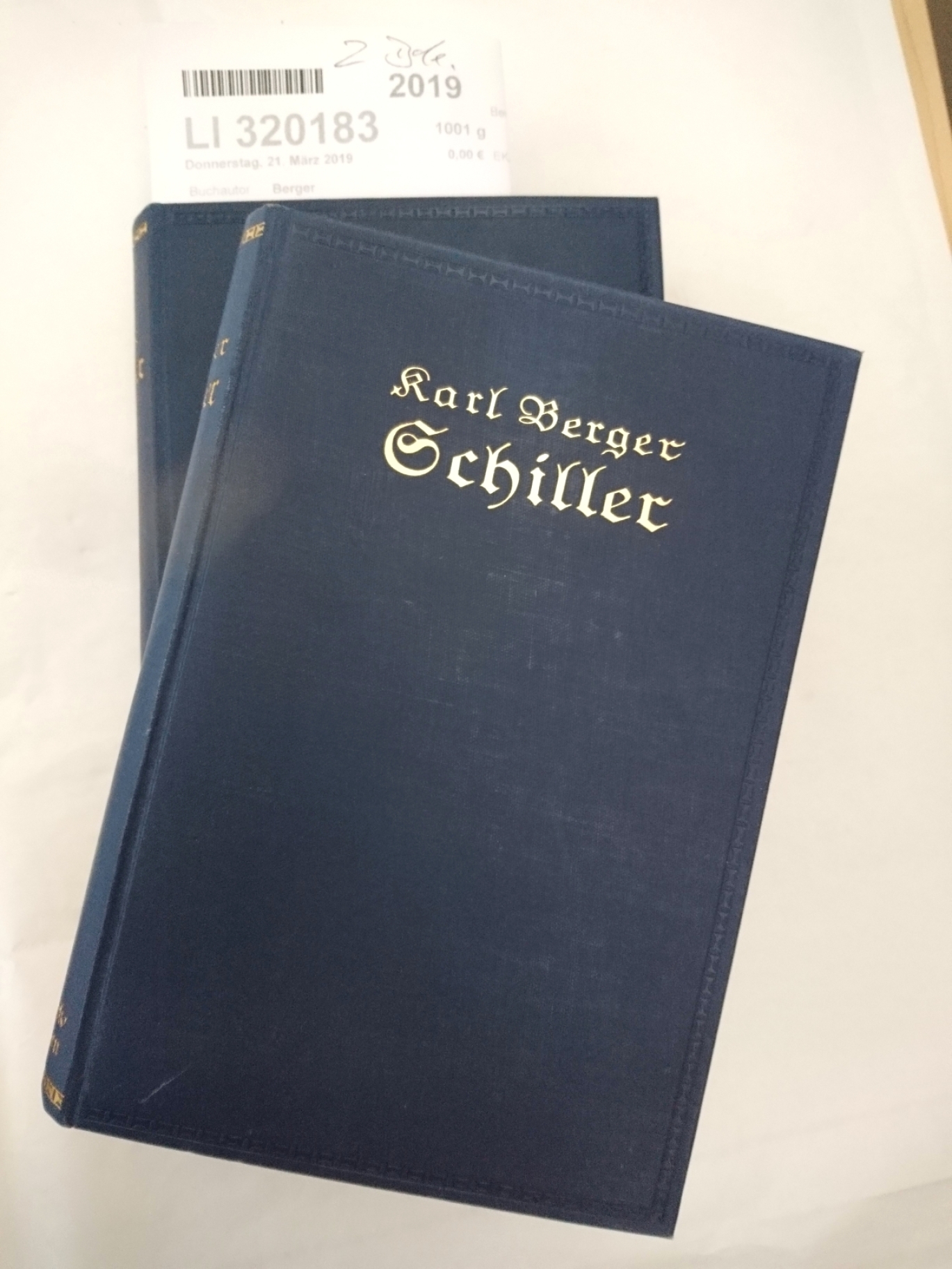 Berger, Karl: Schiller Sein Leben und seine Werke