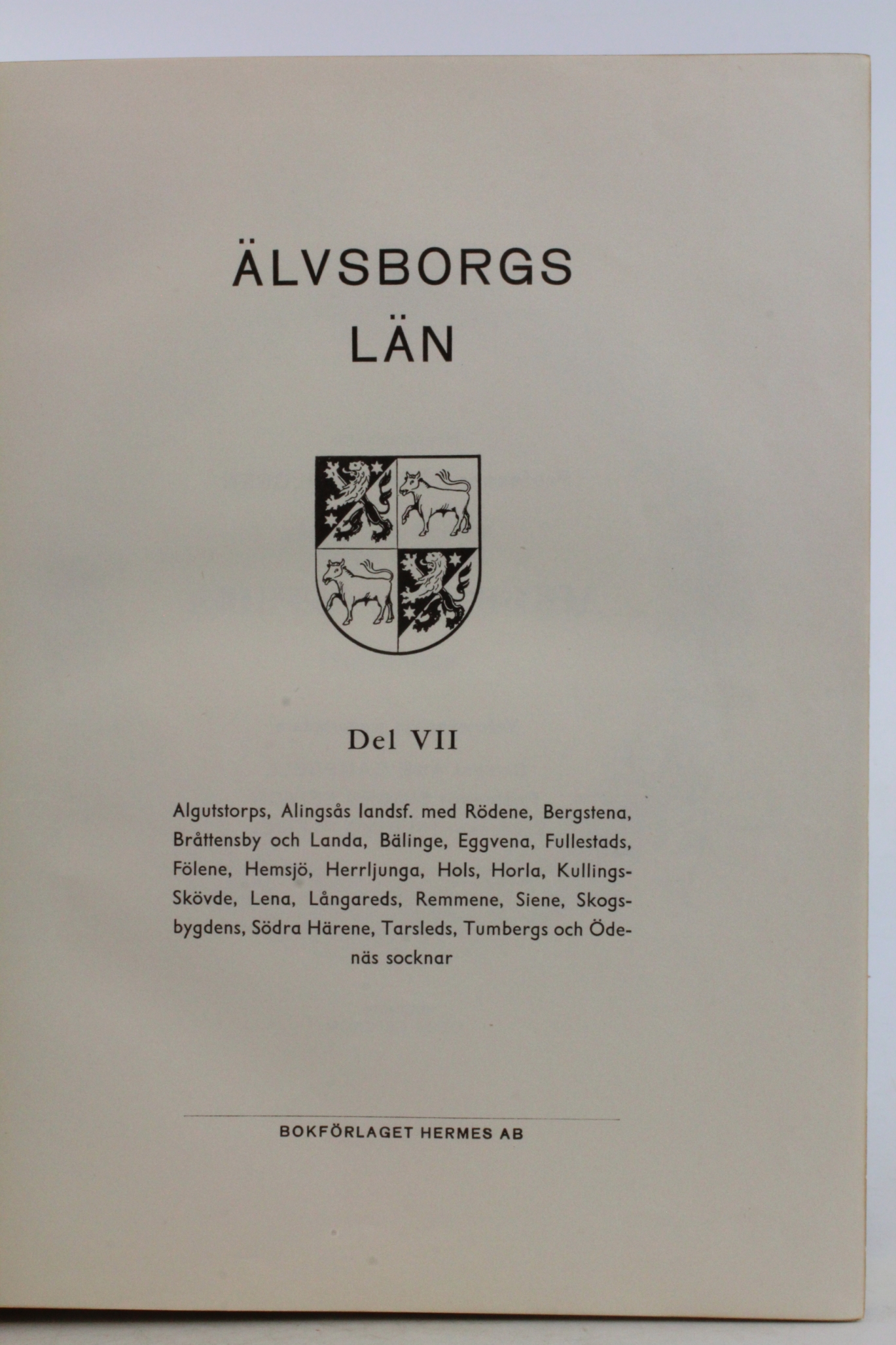 Sahlgren, Prof. Jöran: Älvsborgs Län Del VII