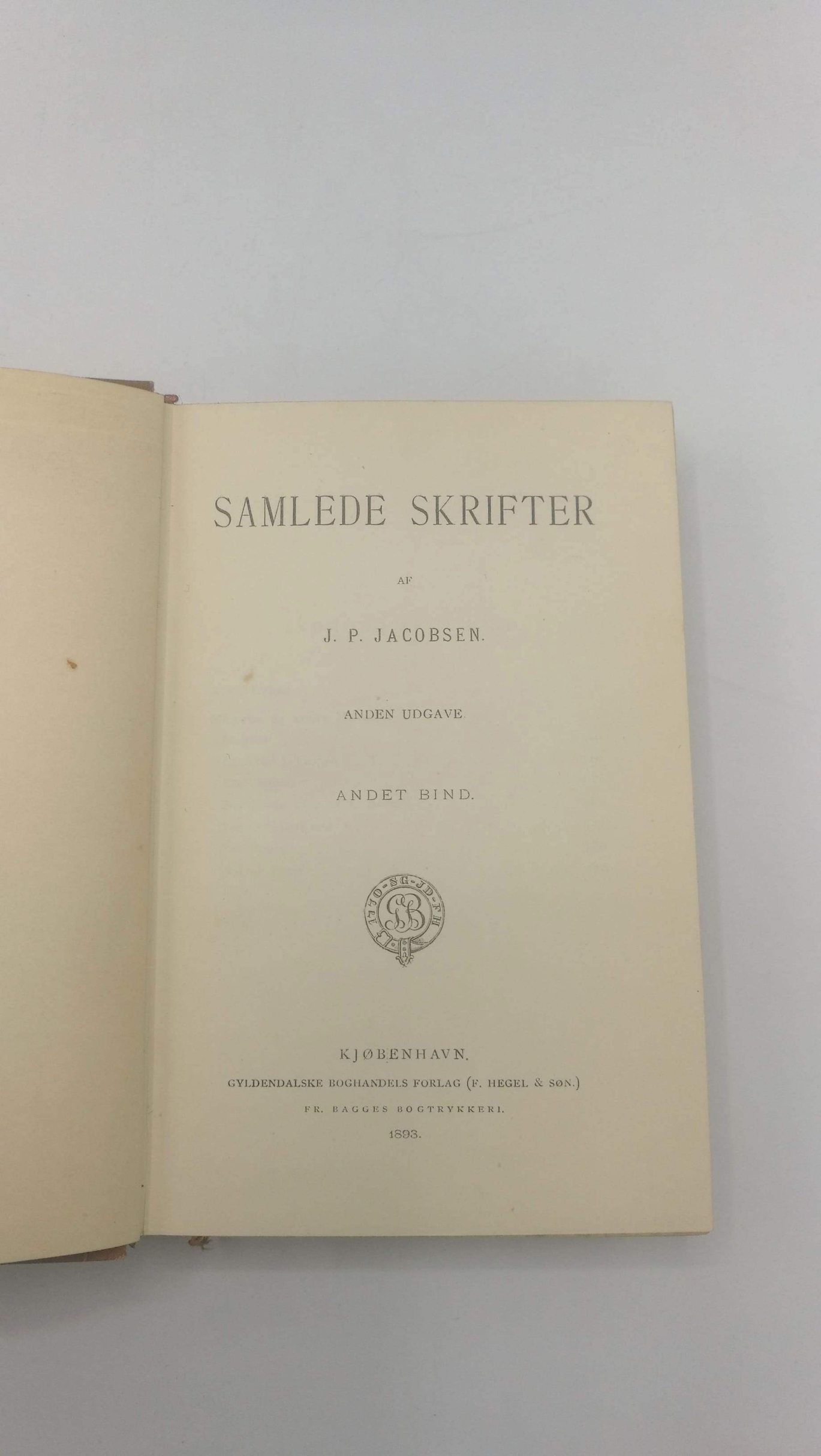 Jacobsen, J. P.: Samlede Skrifter. Andet Bind (= Band 2 von 2)