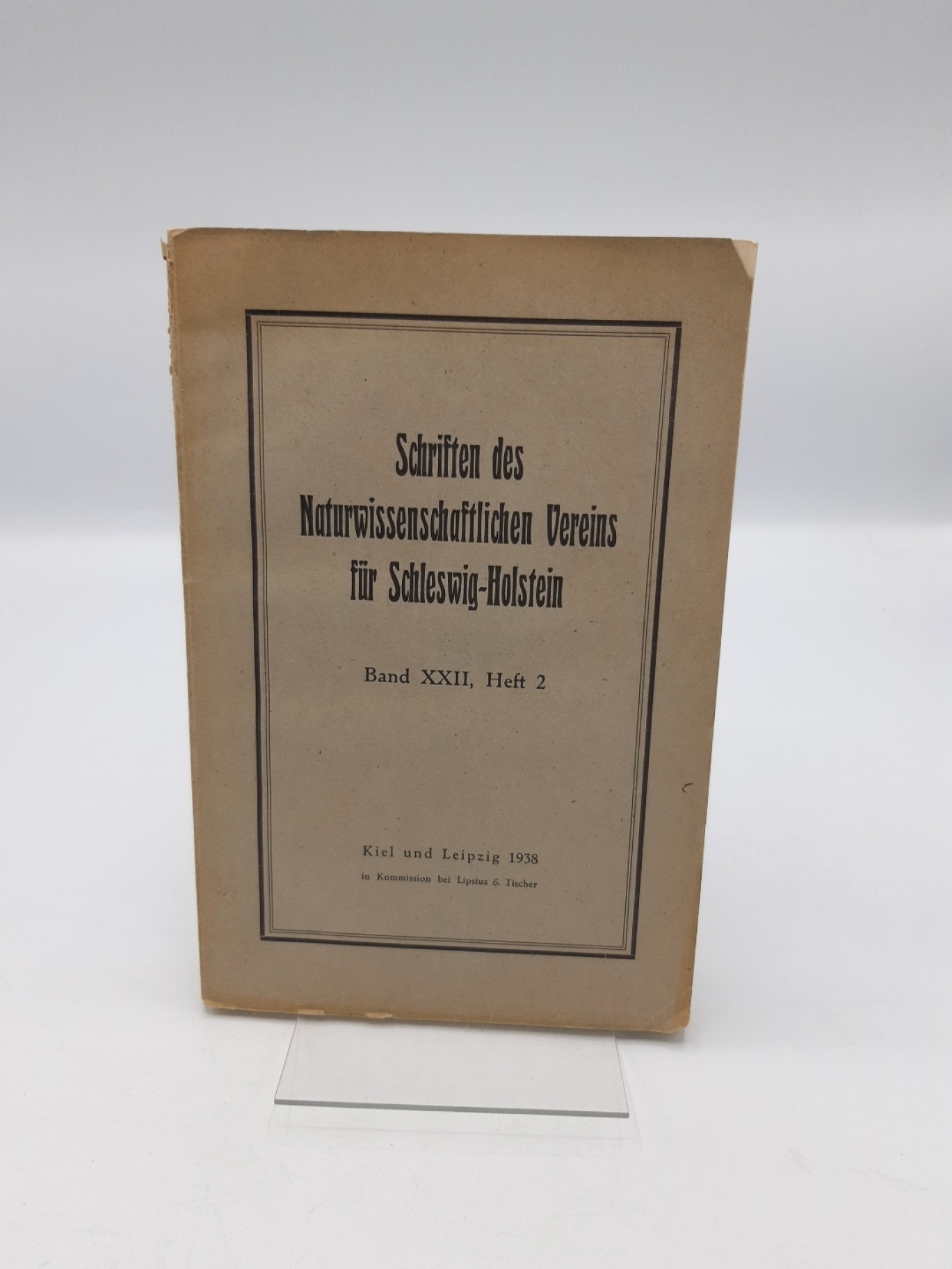 Krey, John.: Schriften des naturwissenschaftlichen Vereins für Schleswig Holstein Heft 2 1938