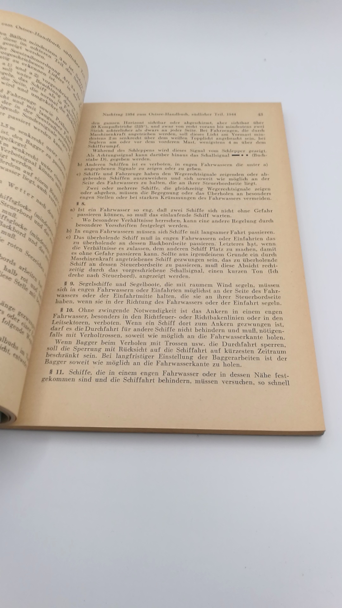 Deutsches Hydrographisches Institut Hamburg (Hrsg.): Nachtrag 1954 zum Ostsee-Handbuch Südlicher Teil 1944. Zu Nr. 2003 Abgeschlossen mit "Nachrichten für Seefahrt" Ausgabe 32 vom 14. August 1954