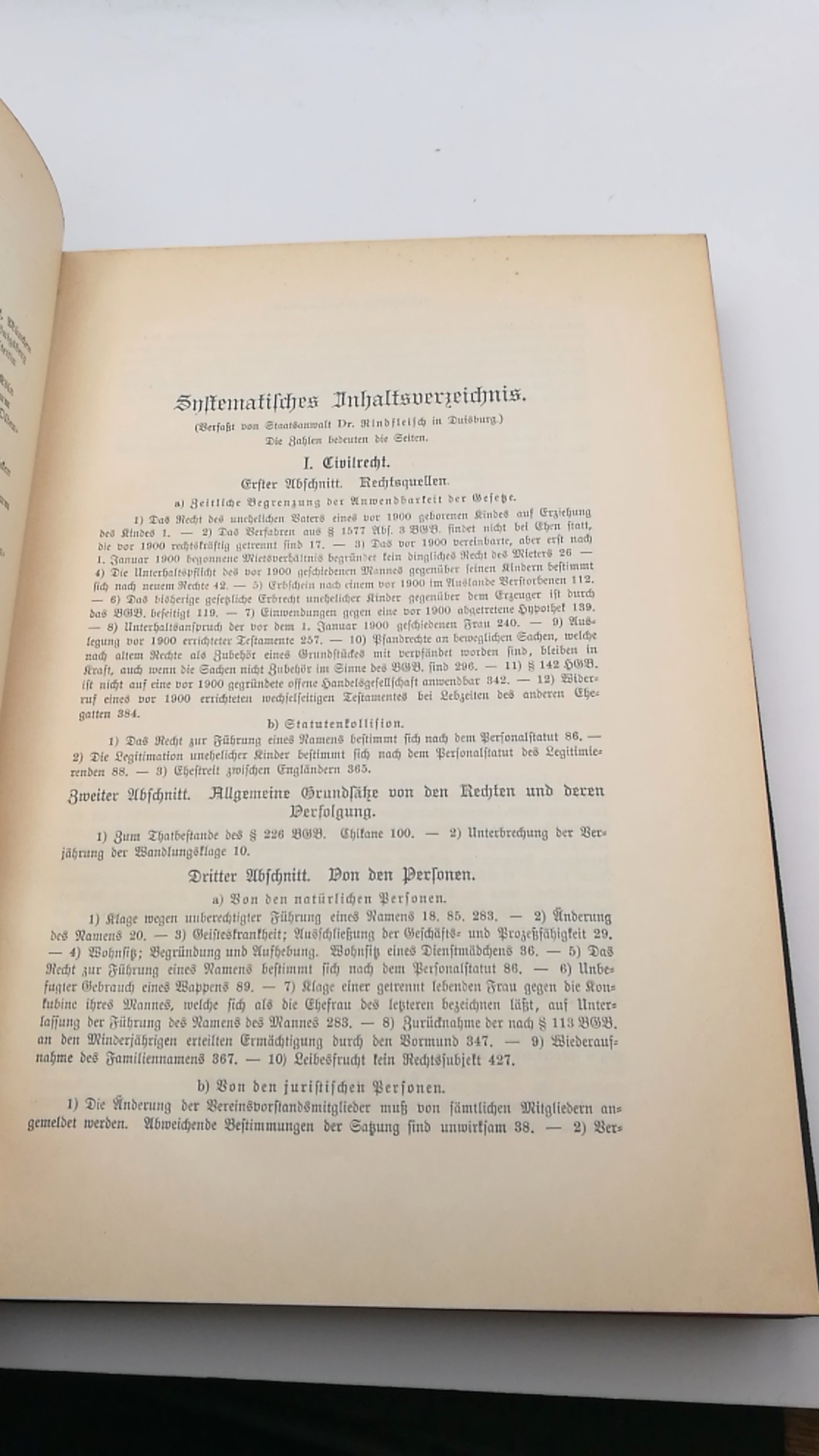 Mugdan / Falkmann, B. / R. (Hrgs.): Die Rechtsprechung der Oberlandesgerichte auf dem Gebiete des Zivilrechts. 3. Band 1901 (Zweites Halbjahr)