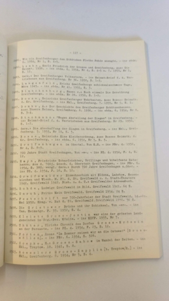 Raspe, H.-U., H. Rister: Geschichtliche und landeskundliche Literatur Pommerns 1950 - 1955