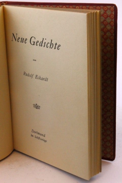Eckhardt, Rudolf: Neue Gedichte