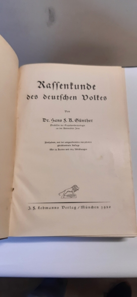 Günther, Dr. Hans F. R.: Rassenkunde des deutschen Volkes