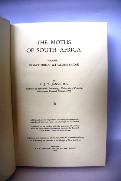 Janse, A. J. T.: The Moths of South Africa