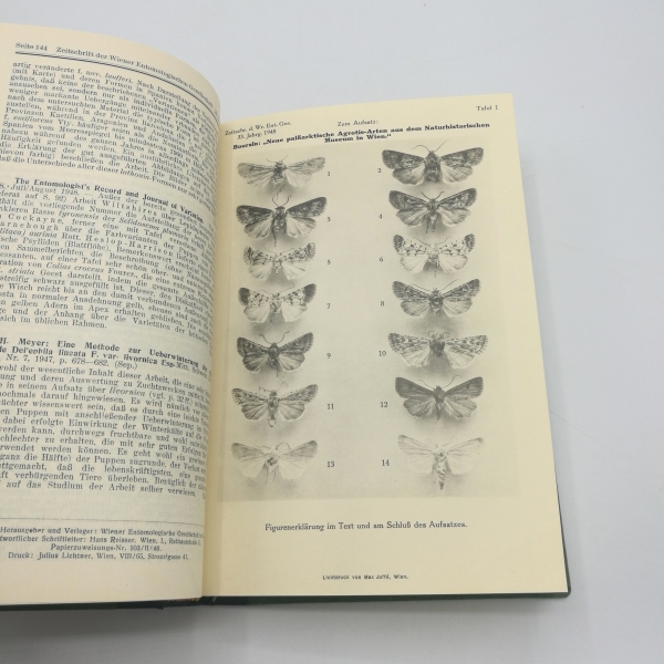 Wiener Entomologischen Gesellschaft (Hrsg.), : Zeitschrift d. Wiener Entomologischen Gesellschaft, 33. - 35. Jahrgang, 59. -61. Band 1948-50. Drei vollständige Jahrgänge gebunden! 