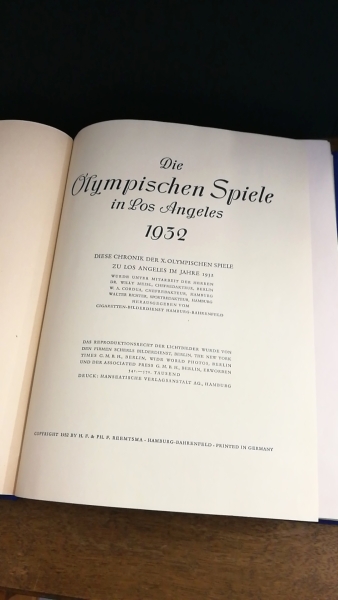 Cigaretten-Bilderdienst Hamburg-Bahrenfeld (Hrsg.): Die Olympischen Spiele in Los Angeles 1932. Diese Chronik der X. olympischen Spiele zu Los Angeles im Jahre 1932
