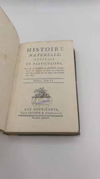 Le Comte de Buffon (Hrsg.): Historie naturelle générale et particuliere. Oiseaux, Tome II [2]