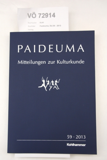 Kohl, Karl-Heinz: Paideuma, Bd.59 : 2013