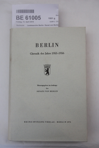Landesarchiv Berlin / Senat von Berlin: Berlin Chronik der Jahre 1955-1956