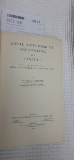 Rainsford, Bruce: Local Government Accounting and Finance