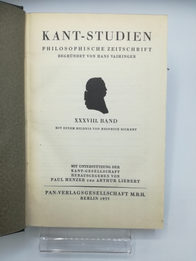Hans Heyse / Bruno Bauch (Hrsg.): Kant-Studien. Philosophische Zeitschrift. Begründet von Hans Vaihinger.