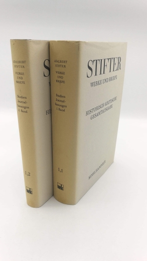 Stifter, Adalbert: Stifter. Werke und Briefe. Studien Journalfassungen 1,1 u. 1,2 (2 Bände) Historisch-Kritische Gesamtausgabe