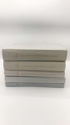 Derksen, W.: Index Litterature Entomologicae. Serie II. 5 Bände (vollst.) Die Welt-Literatur über die gesamte Entomologie von 1864 bis 1900.