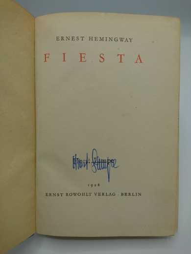 Hemingway, Ernest: Fiesta