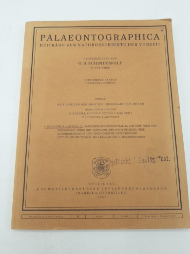 Schouppe, A. v.: Säulchenlose Pterocorallia aus dem Perm von Indonesisch Timor (mit Ausnahme der Polycoelidae). Eine morphogenetische und taxonomische Untersuchung.