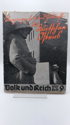 Heitz, Friedrich: Volk und Reich. Politische Monatshefte.  Heft 9. 13. Jahrg. / Sept. 1937