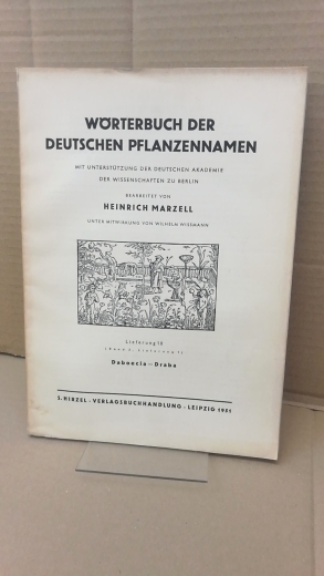Marzell, Heinrich: Wörterbuch der Deutschen Pflanzennamen. Lieferung 10 (Band 2. Lieferung 1) Daboecia-Draba