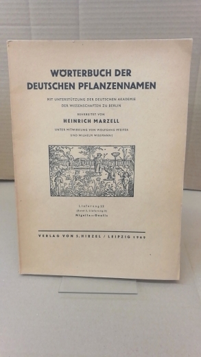 Marzell, Heinrich: Wörterbuch der Deutschen Pflanzennamen. Lieferung 22 (Band 3. Lieferung 3) Nigella-Oxalis