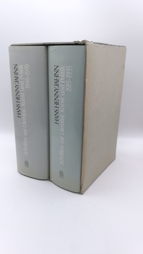 Bitz, Ulrich (Hrgs.): Hans Henry Jahnn. Schriften zur Literatur, Kunst und Politik. 1915-1935 und 1946-1959 (=2 Bände)
